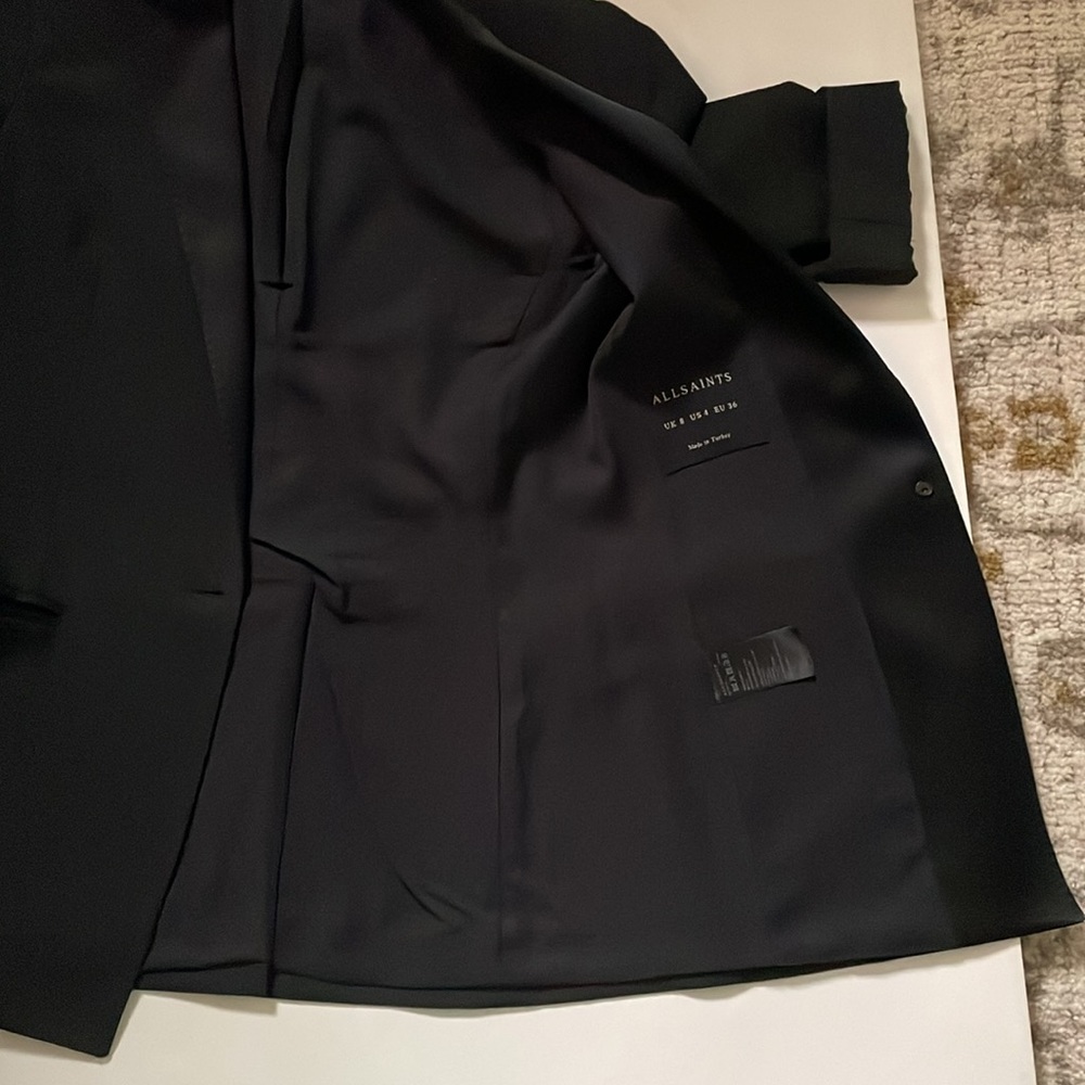 AllSaints Aiers Blazer in Black US 4 - Picture 8 of 16
